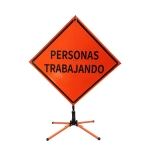 Roll Up Sign & Stand - 48 Inch Reflective Personas Trabajando Roll Up Traffic Sign